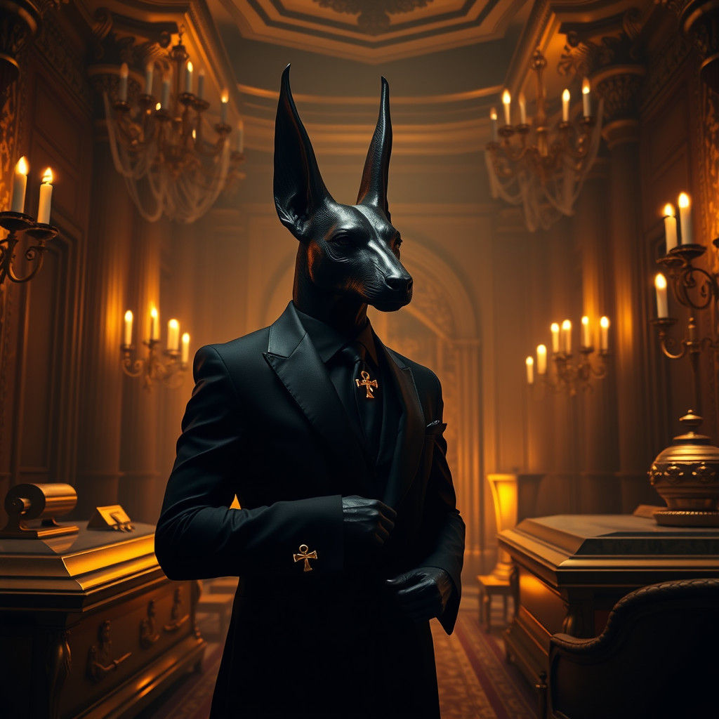 Anubis in Business Suit: Egyptian God of Death