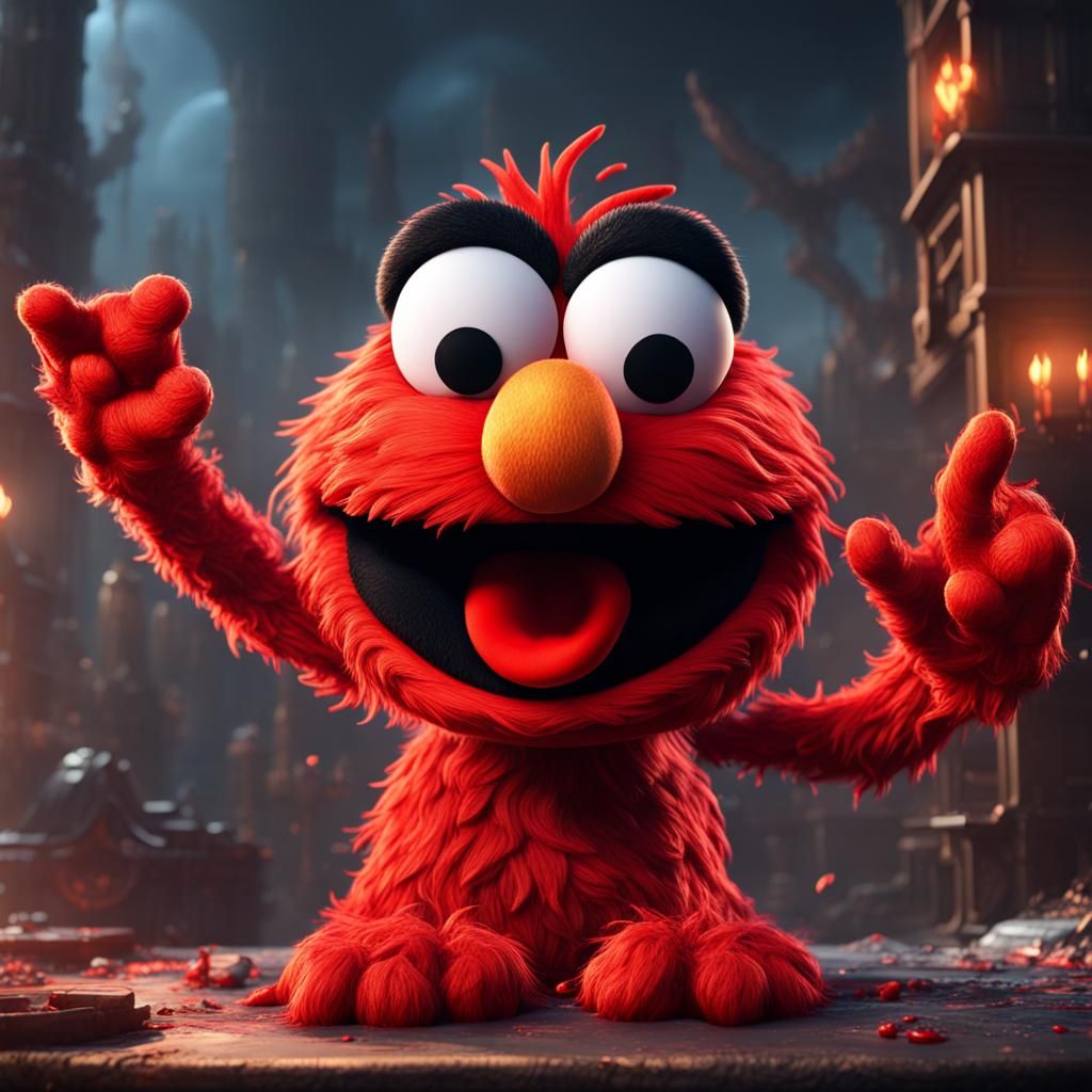 Elmo Gives the Middle Finger: Fantasy Concept Art