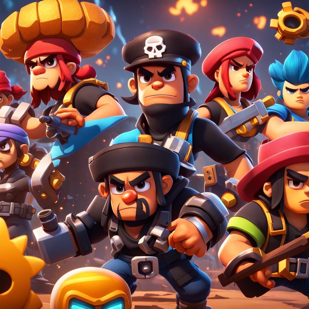 Hyperrealistic Brawl Stars Scene in High Definition