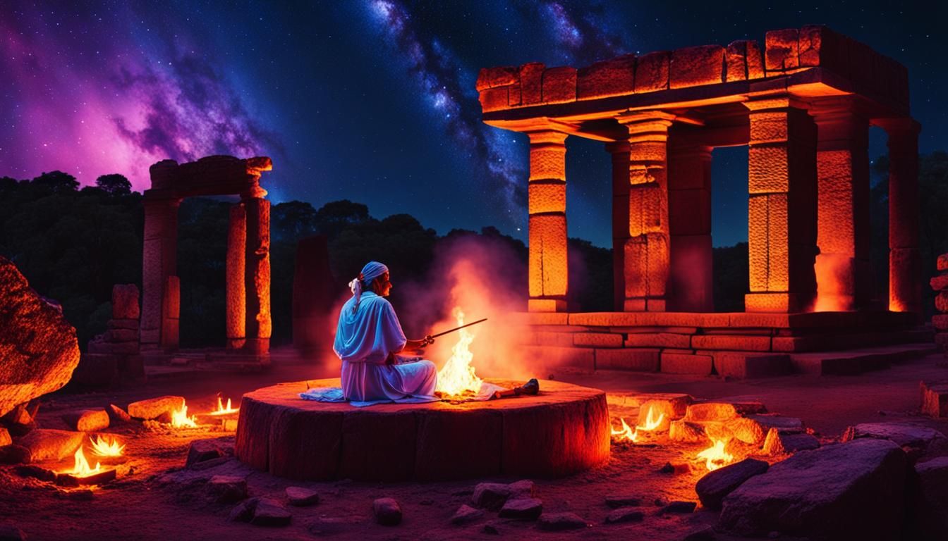 Guarani Shaman Healing Ritual in Misiones Ruins