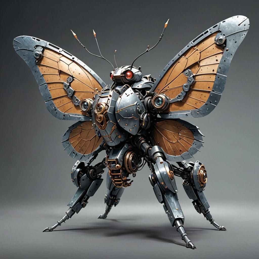 Armored Butterfly with Cannons and Tech Defenses