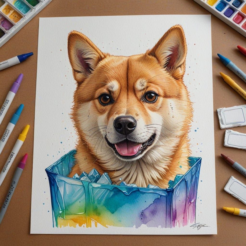 Vibrant, Photorealistic Dog in a Fantastical Setting