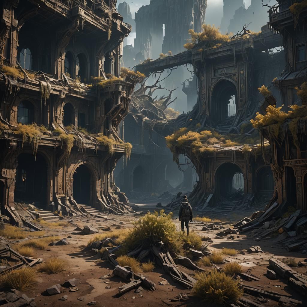 Hope Growing in a Lonely Wasteland: Fantasy Concept Art