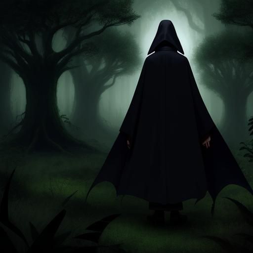 Cloaked Witch's Oath in Overgrown Forest