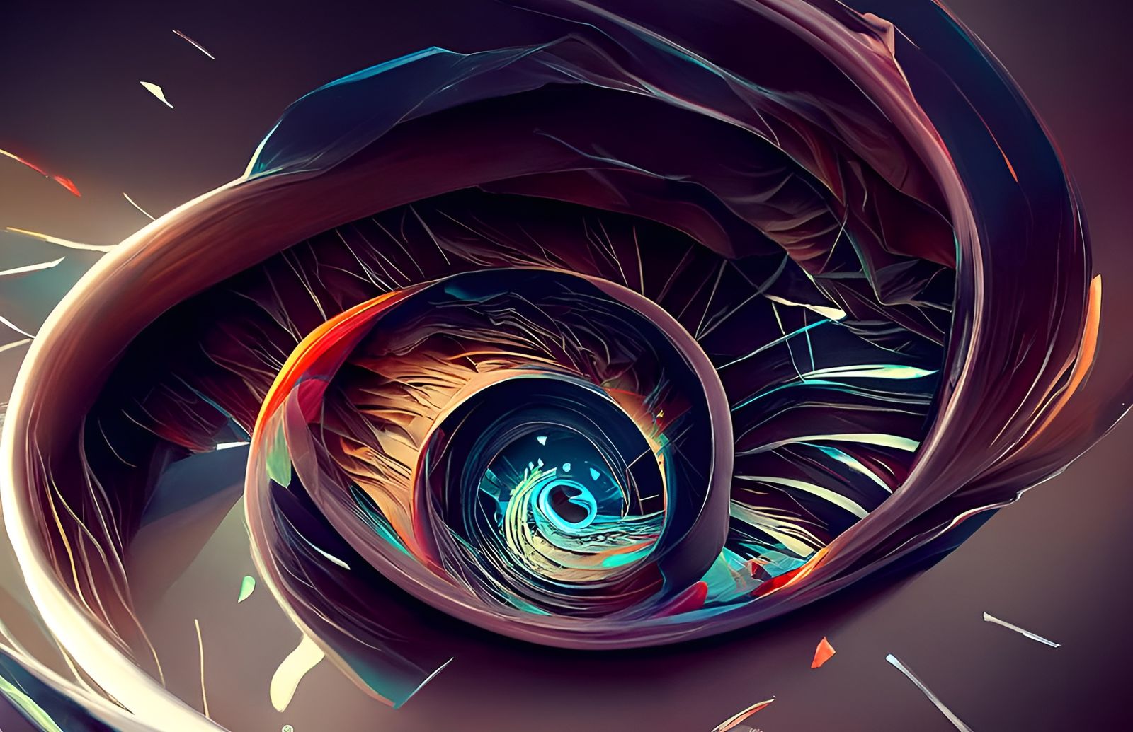 Surreal Wavy Landscape in Vibrant Colors