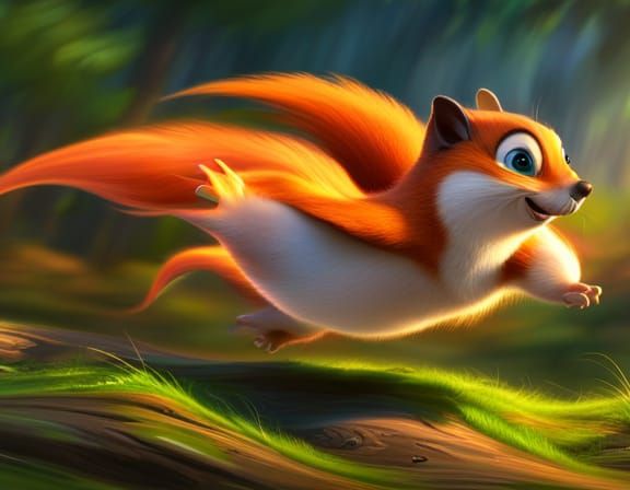 Kamikaze kung-fu squirrel
