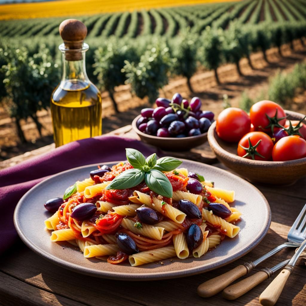 Pasta alla Norma Close-Up Food Photography