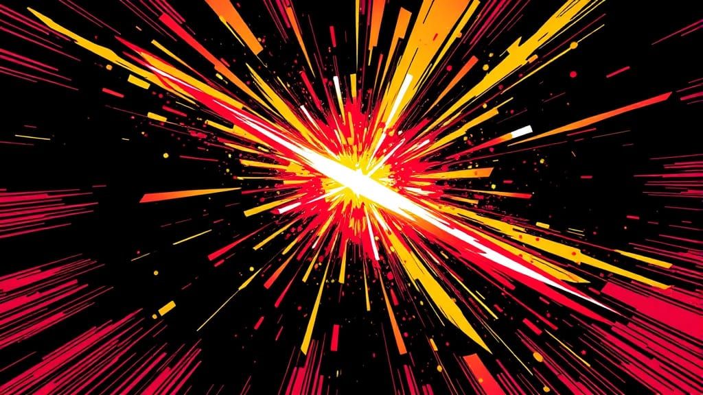 Dynamic Fighting Game Slash Effect in Cel-Shaded Anime Style