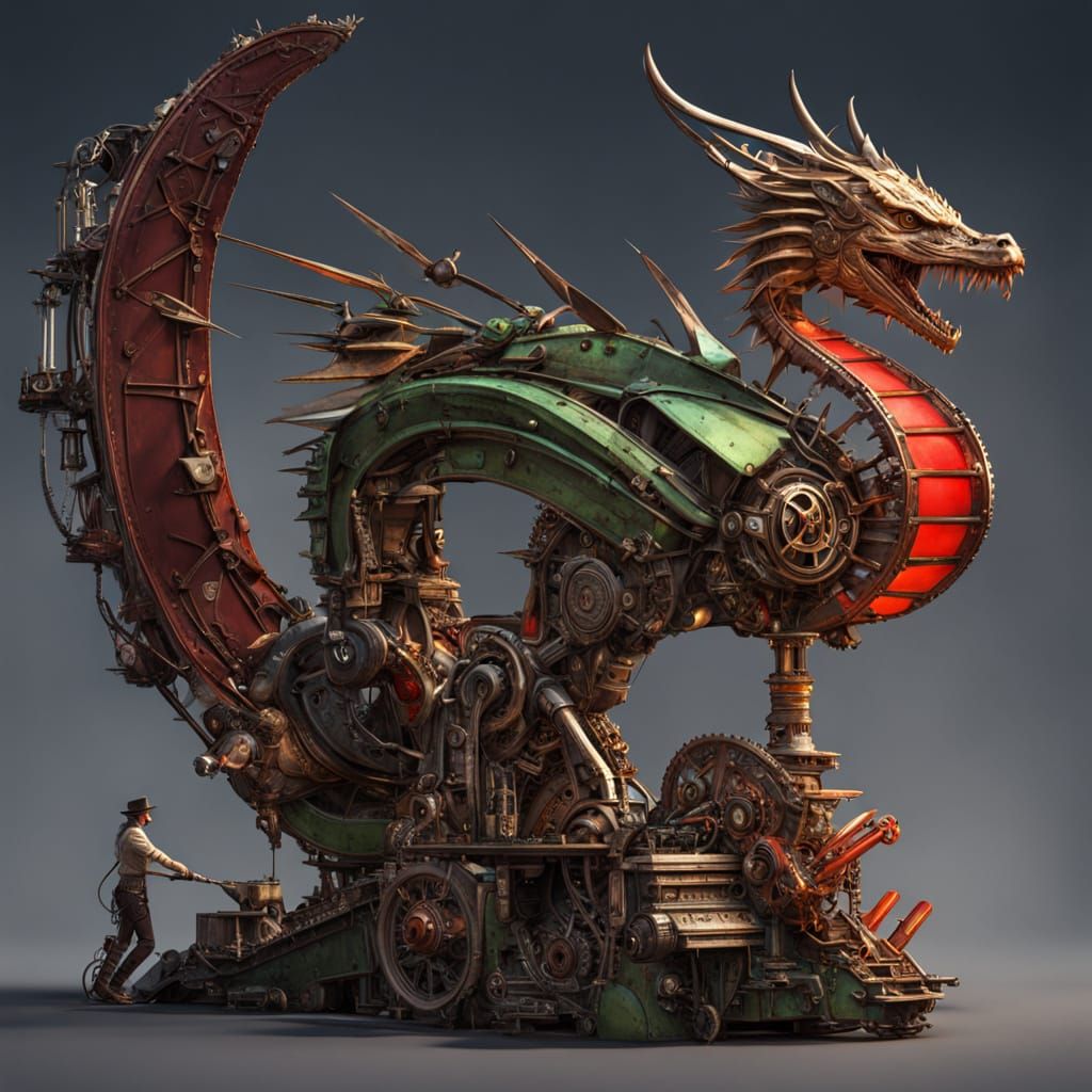 Steampunk dragon