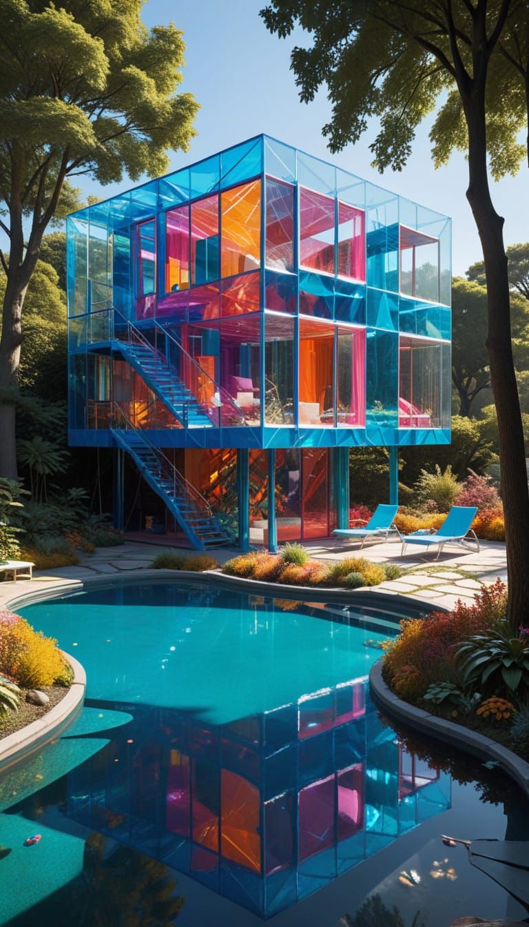 Radiant Plastic Utopia with Iridescent Filament and Whimsica...