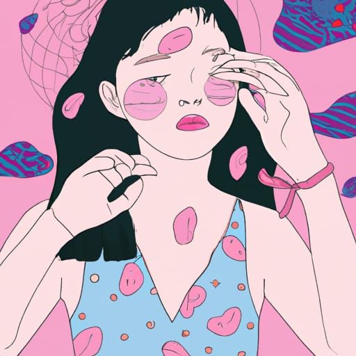 Cyberpunk Girl with Dystopian Elements and Futuristic Gear