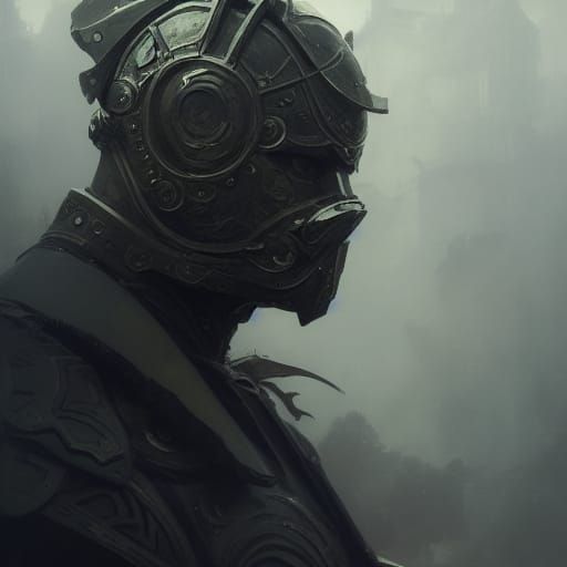 Battle-Worn Gothic Armor Portrait