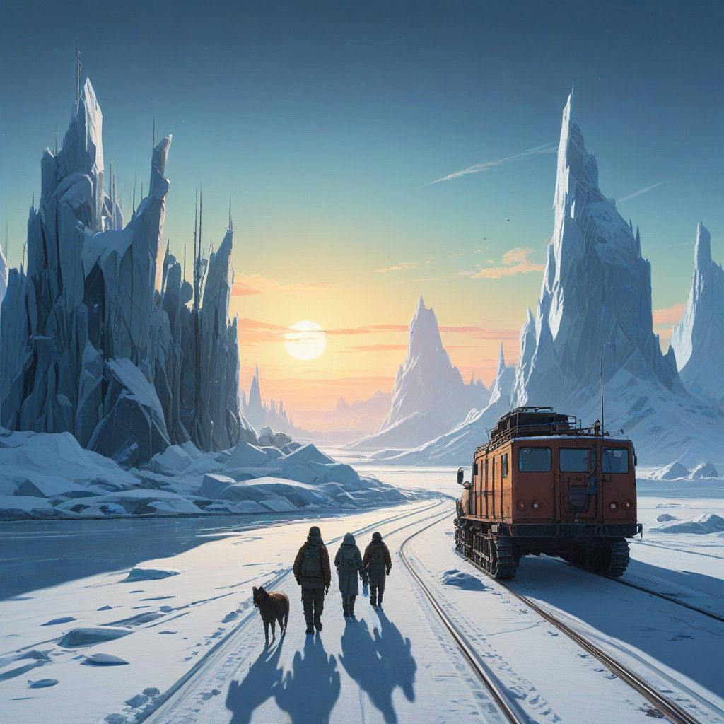 Survivors Evacuate Frozen Ship in Icy Waters, Gilded Horizon