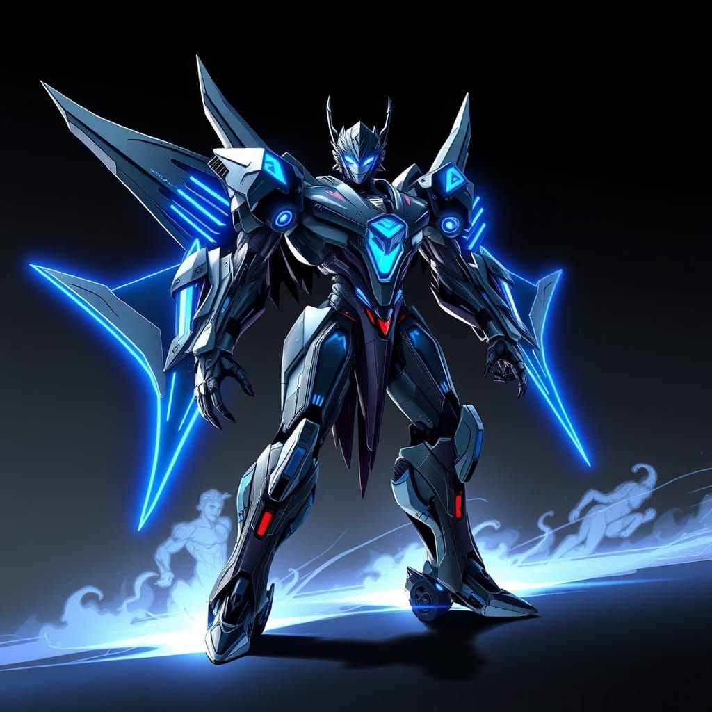 Neovolt Stryder: Cyberpunk Neoformer Racecar Fusion