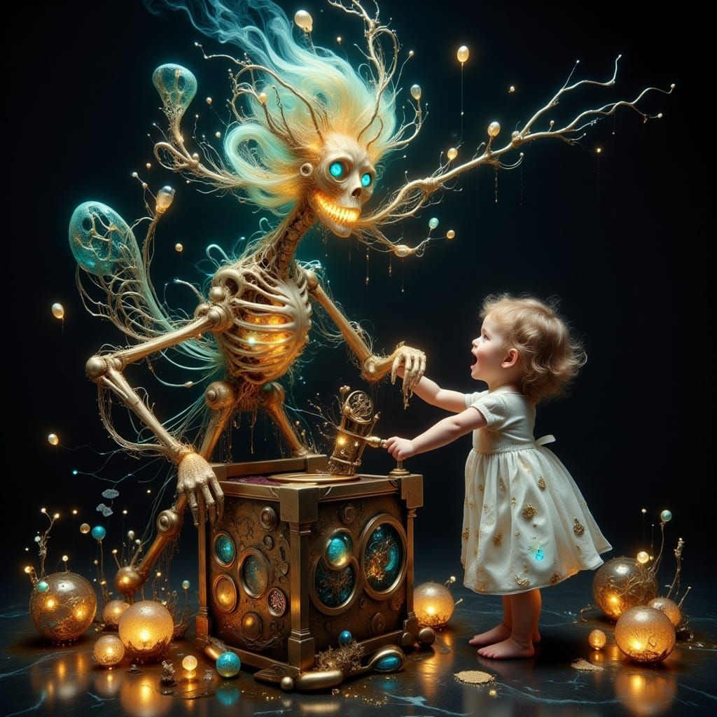 Ethereal Jack-in-the-Box in Steampunk World