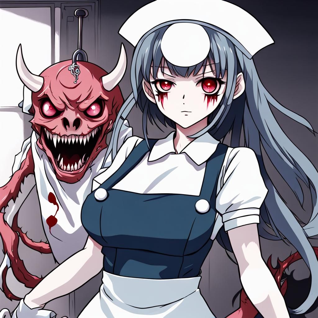 Nightmare Nurse Demon in Anime Style