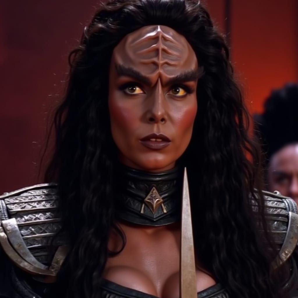 Surreal Klingon Female Warrior in Traditional Armor