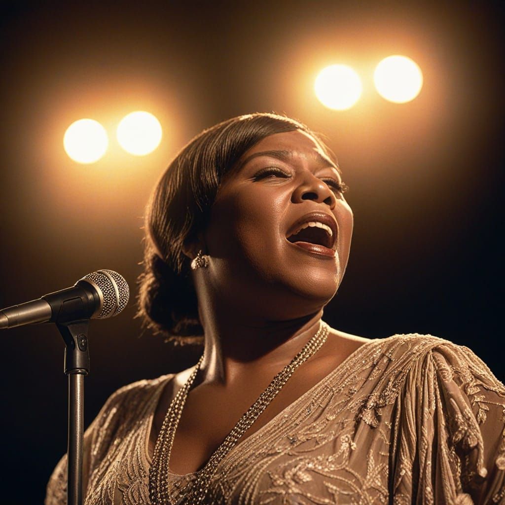 Bessie Smith Blues Portrait in Vintage Style