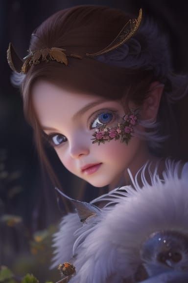 Filigree Gremlin Portrait in Overgrown Fairy Circle