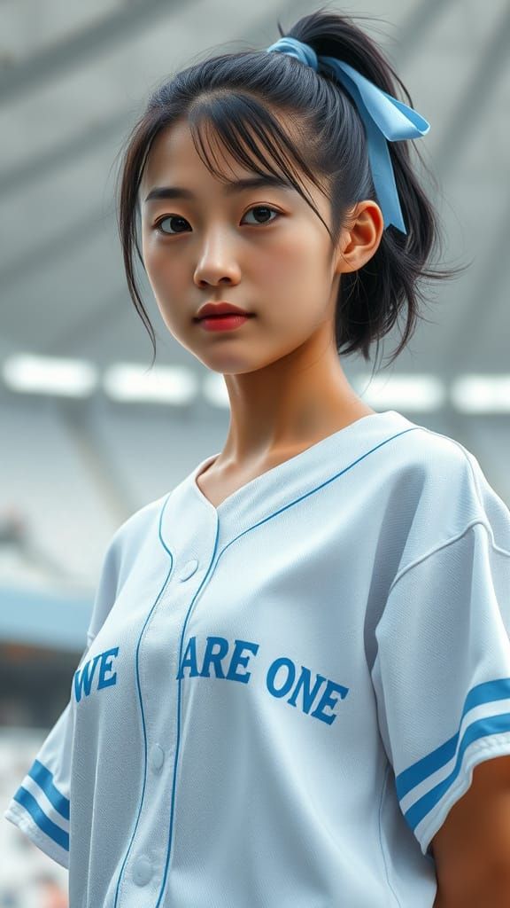 East Asian Woman in Relaxed, Cinematic Pose, Inspired by Syd...