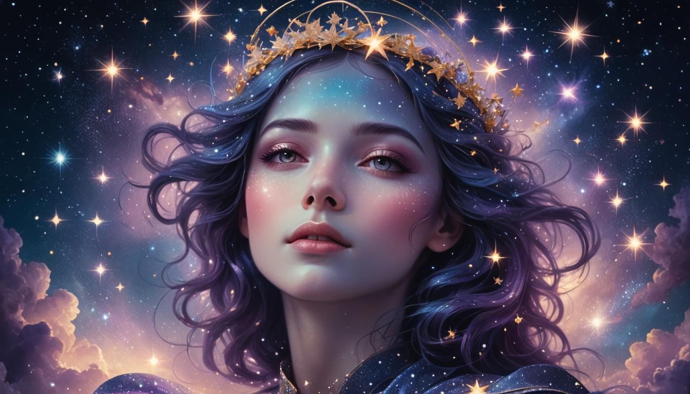 magical evening light , made of stars on a starry night :):