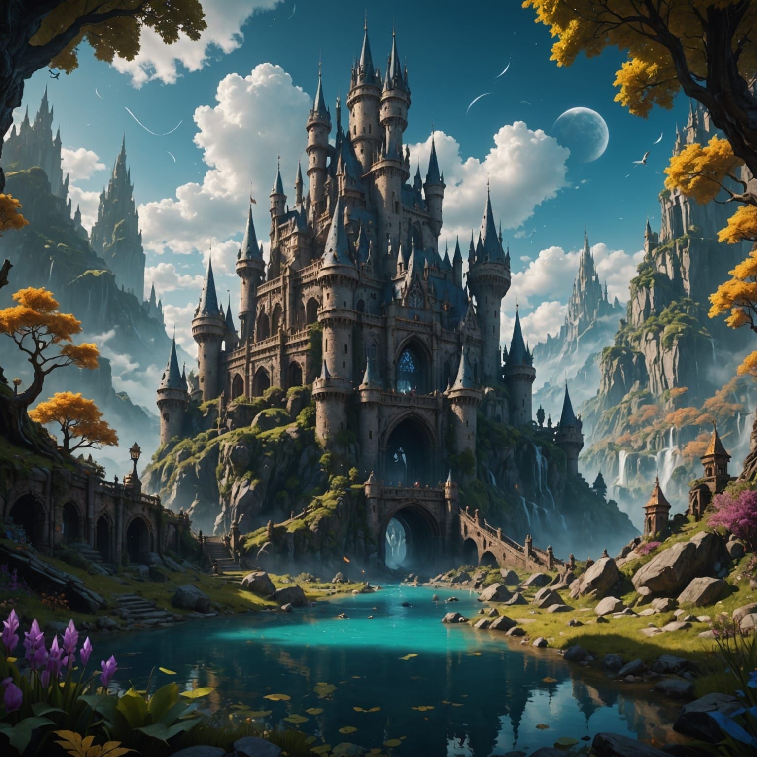 Fantastical Matte Painting in 8K Resolution