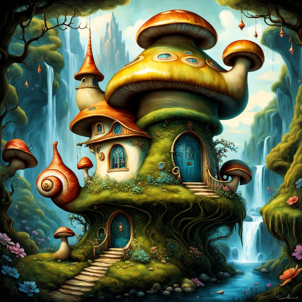 Giant Mossy Snail on Alien World