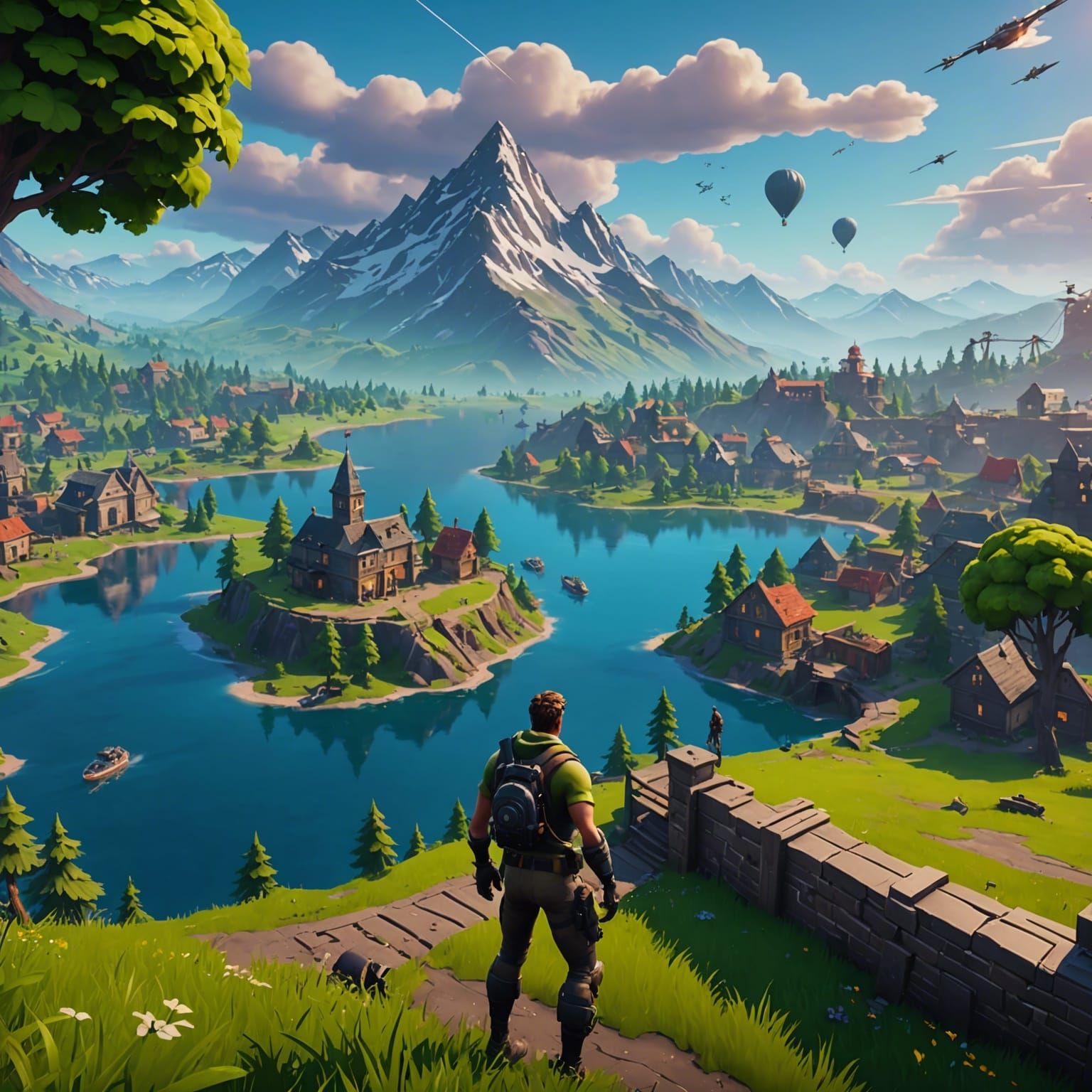 Cinematic Fortnite Digital Matte Painting