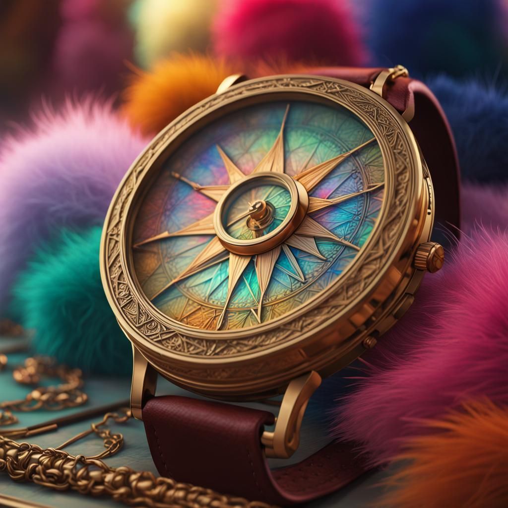 Sundial to Wristwatch Transformation in Luxurious Display