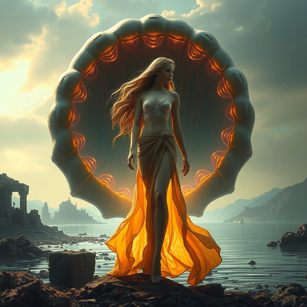 Venus Emerges from the Ruins in a Post-Apocalyptic World