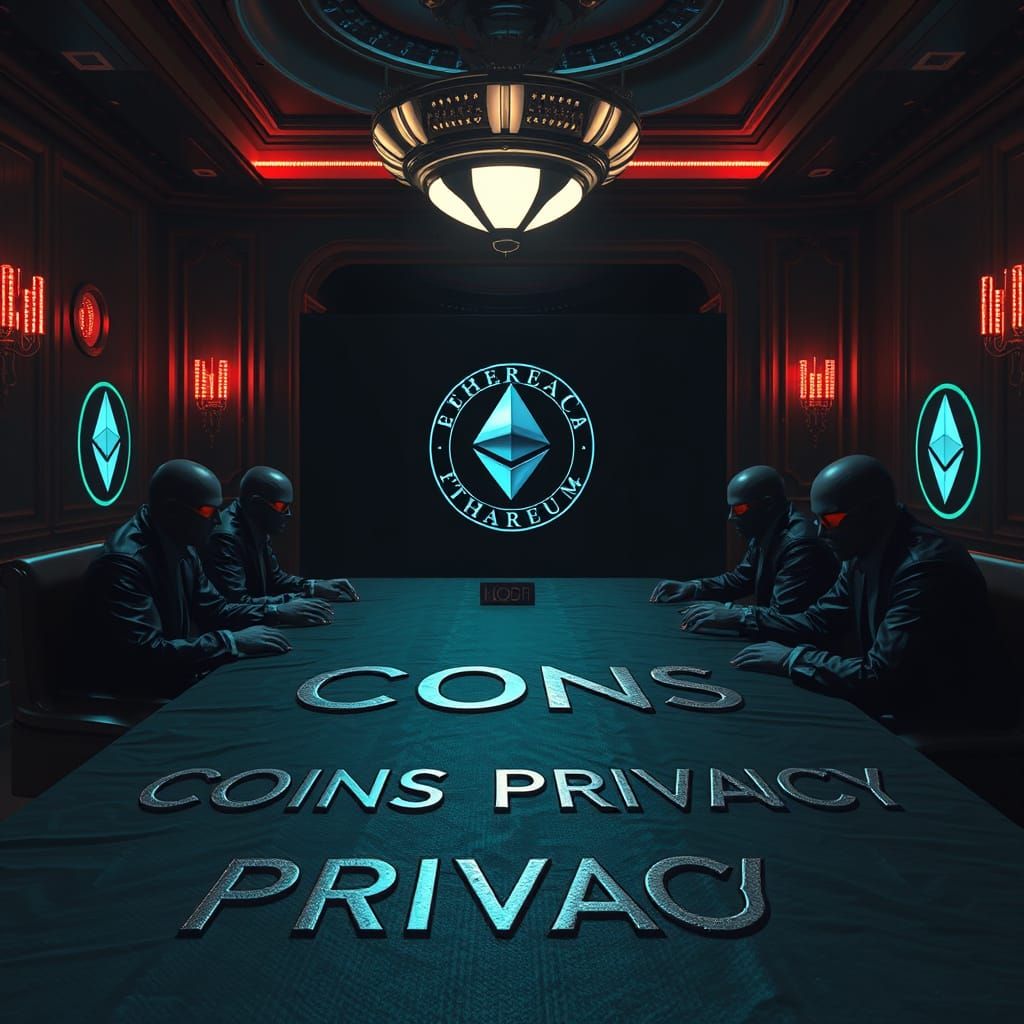 Secret Crypto Traders Meeting in Opulent Room