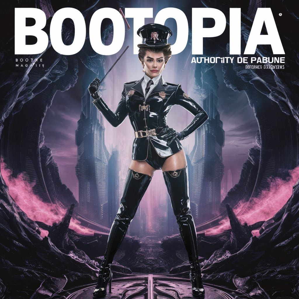 Android Policewoman Dominates Futuristic Cityscape in Bootop...