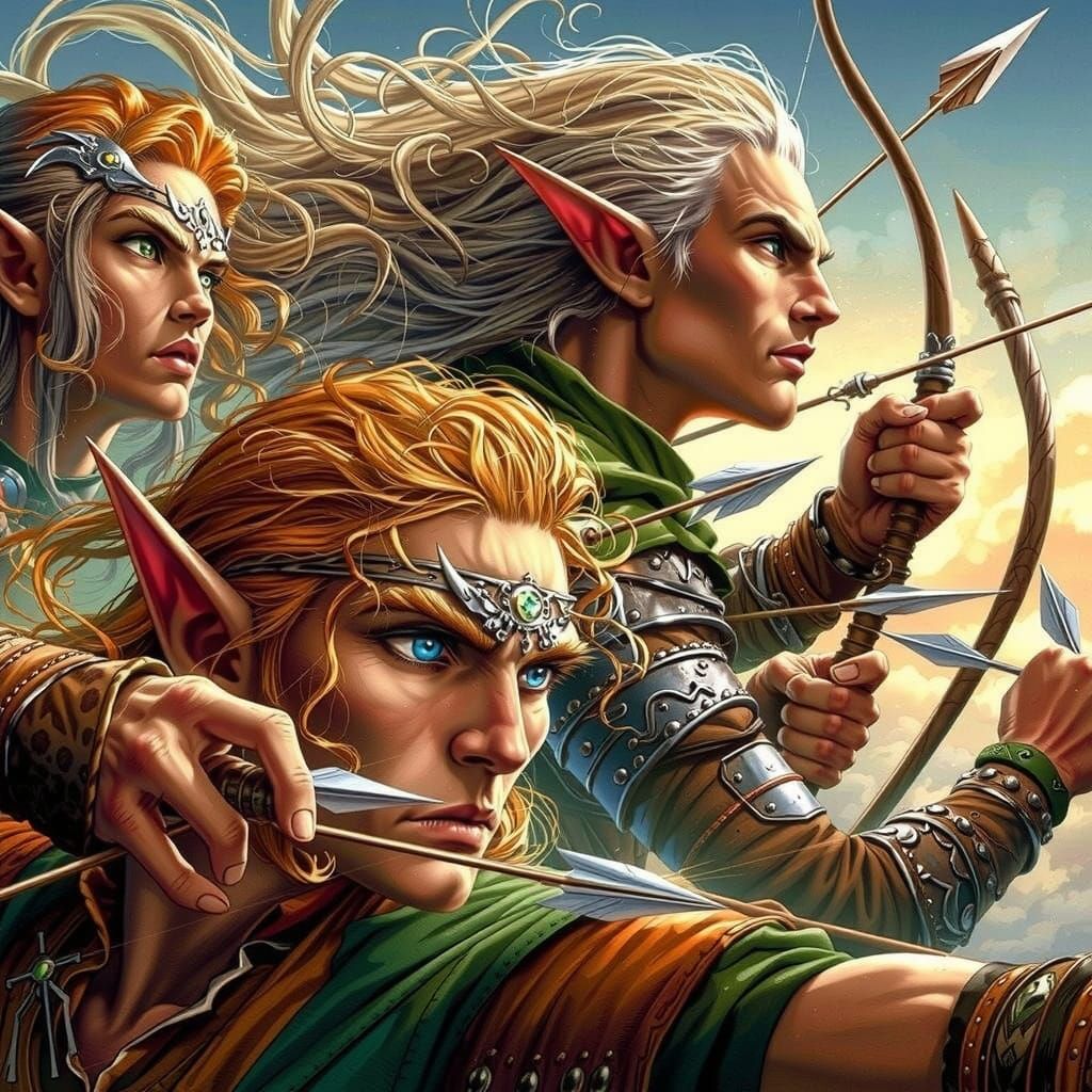 Elfquest Cutter and Wolf in Iconic Comic Style