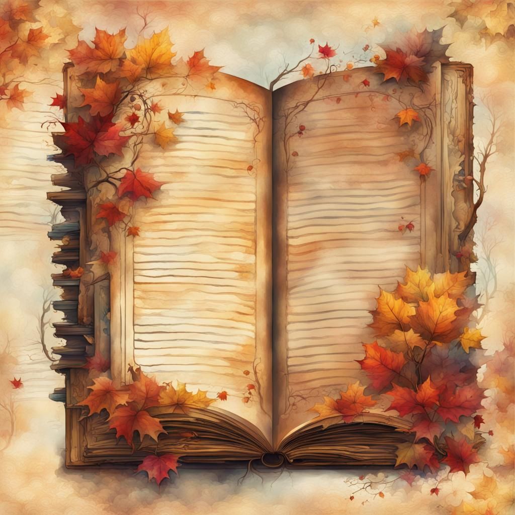 Autumn Journal in Watercolor Style