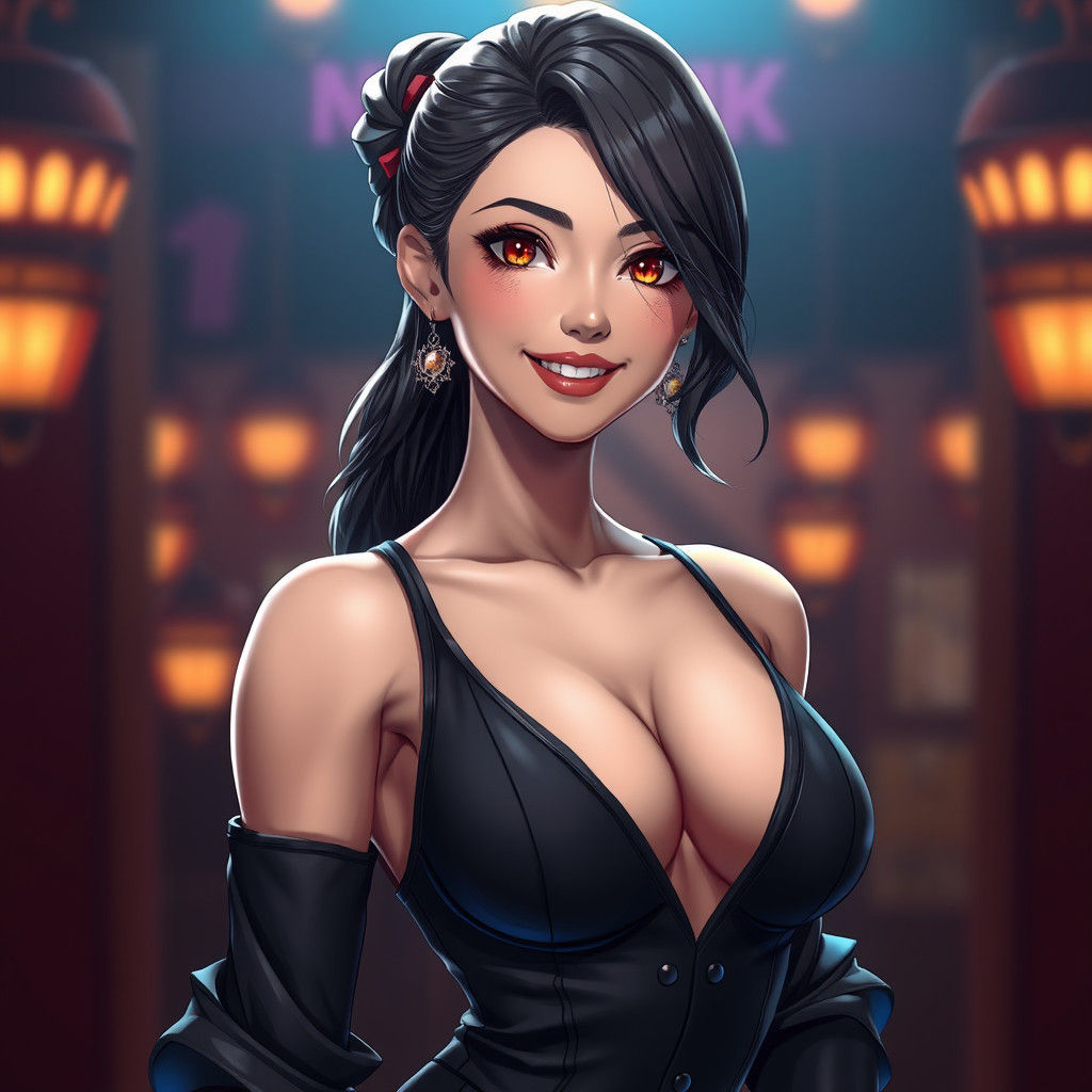 Stunning Woman Exuding Charisma in 3D Anime Art