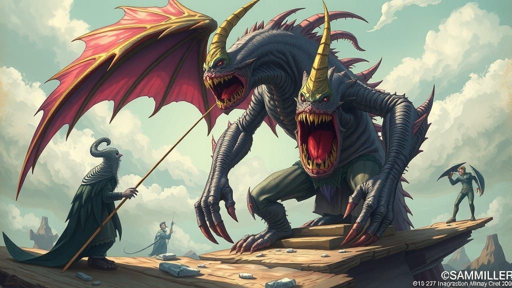 Imaginative Monster Illustration in Contemporary Style