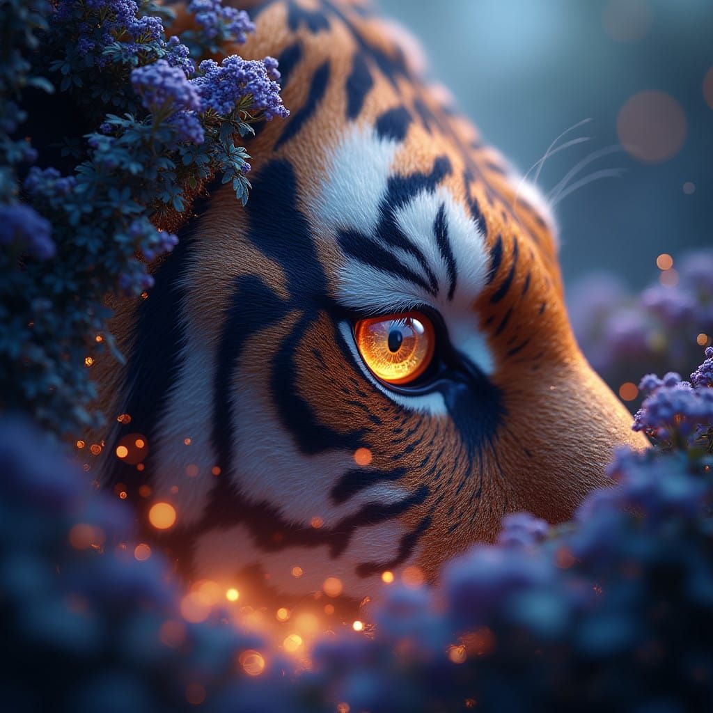 Majestic Timeless Tiger's Eye in Luxurious Dreamscapes