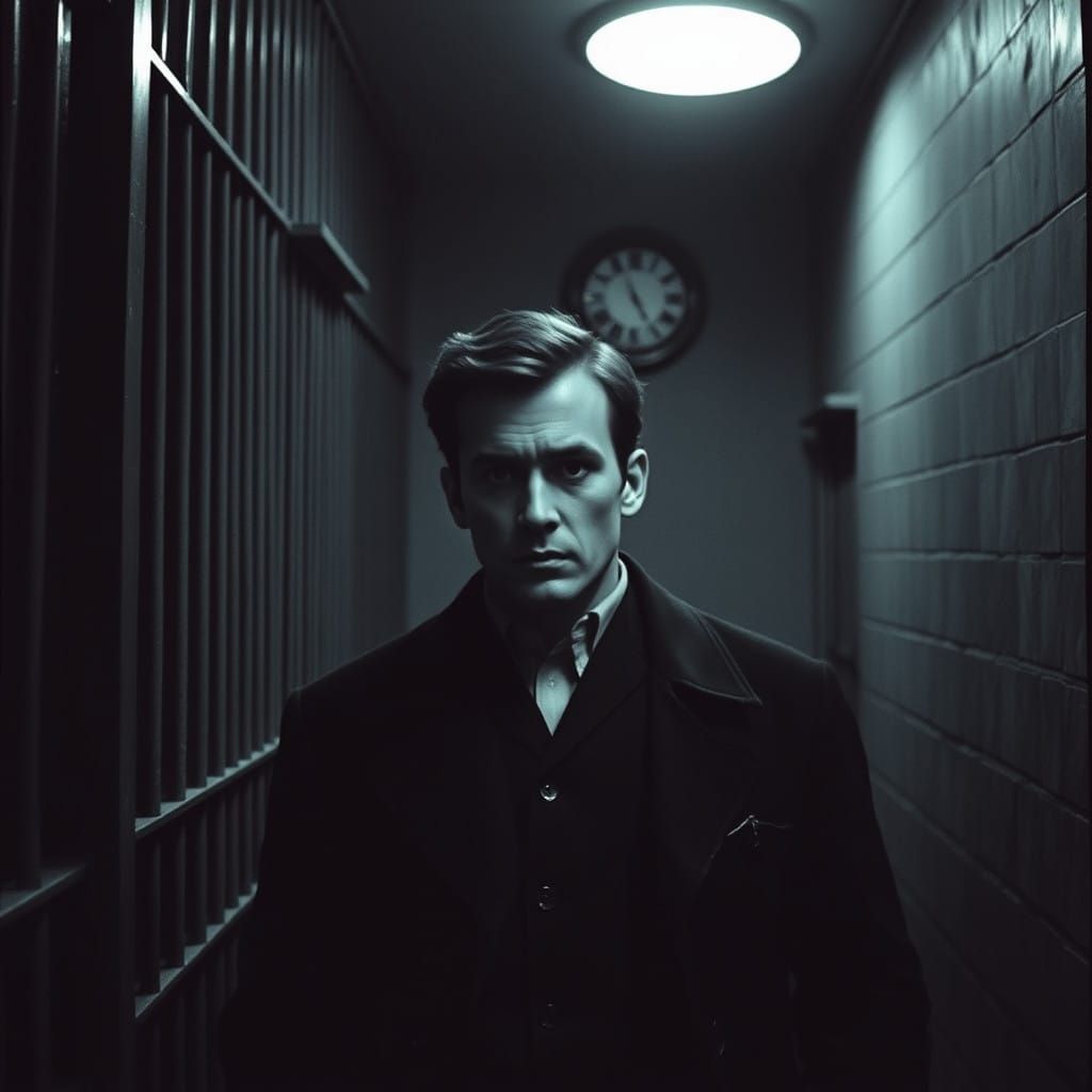 Defiant Prisoner in Moody Monochrome