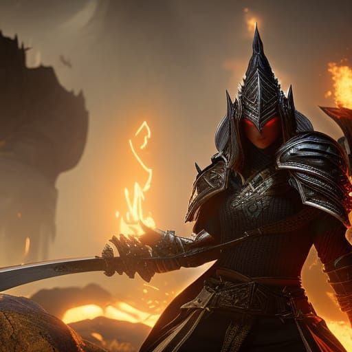 Eldritch Dark Fantasy Volcano Landscape in Unreal Engine