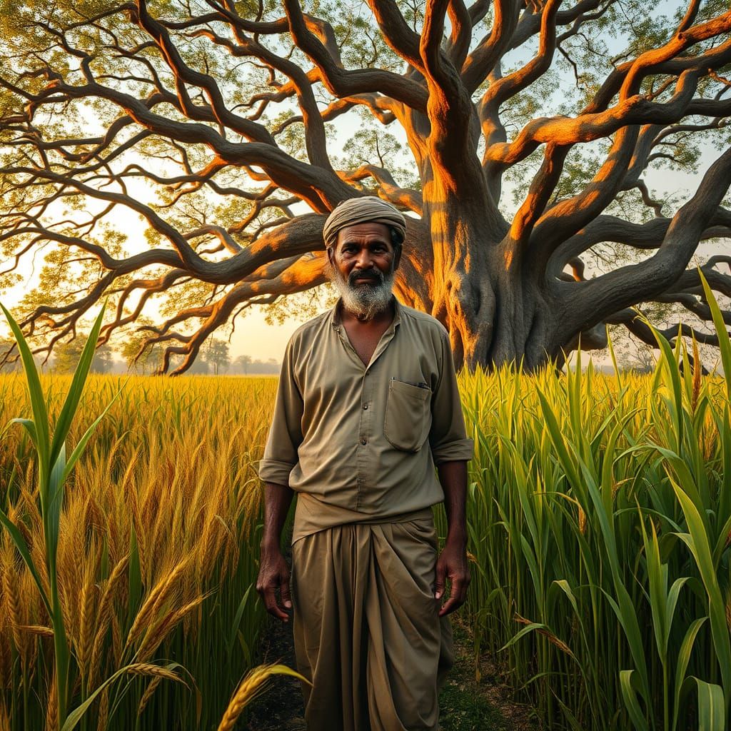Majestic Indian Landscape in Vibrant Golden Light
