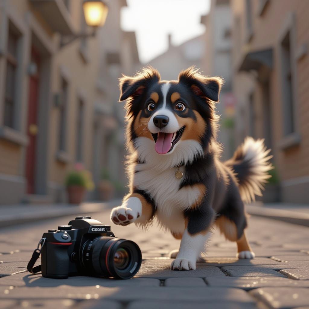 Dog Steals Spotlight, Knocks Over Camera in Detailed Matte P...