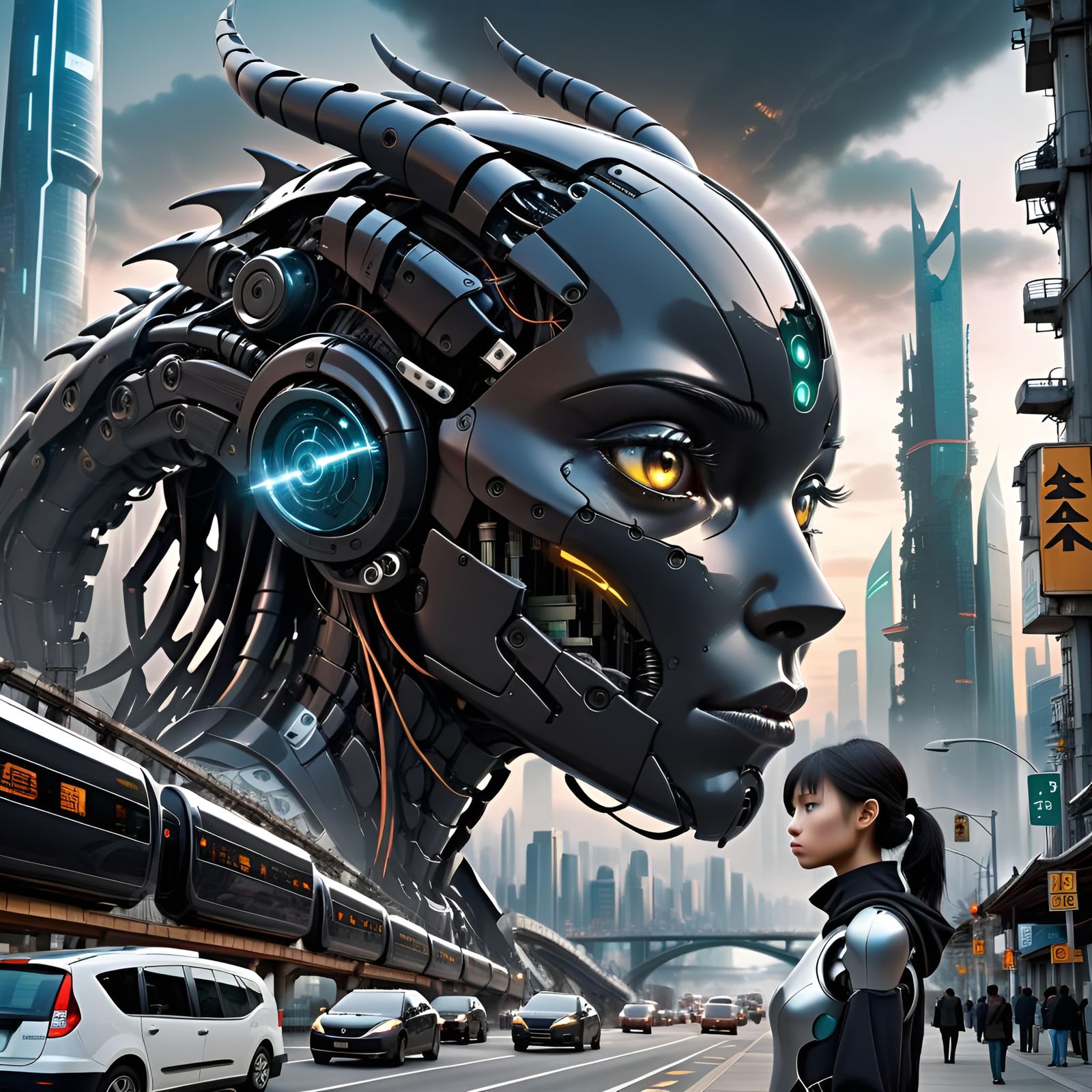 Zekrom Black Dragon Robotics in Futuristic Cityscape