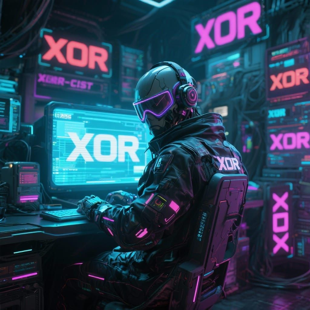 Cyberpunk XOR-cist Computer Programmer
