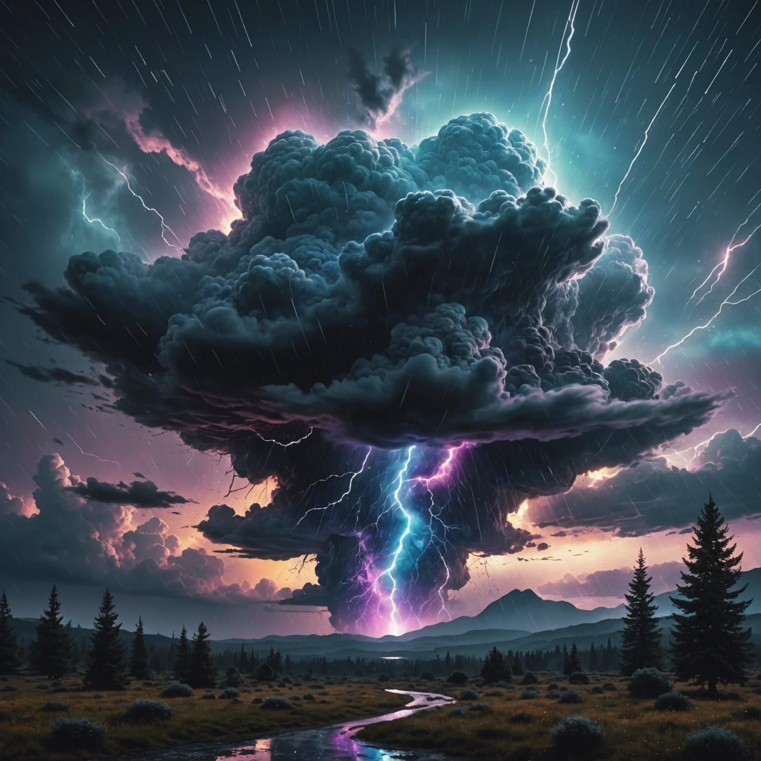 Dark Storm Cloud in Astral Cosmic Style