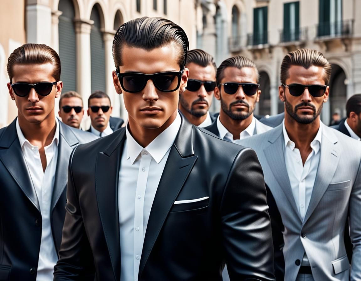 Italian Teenager with Bodyguards: Power and Style