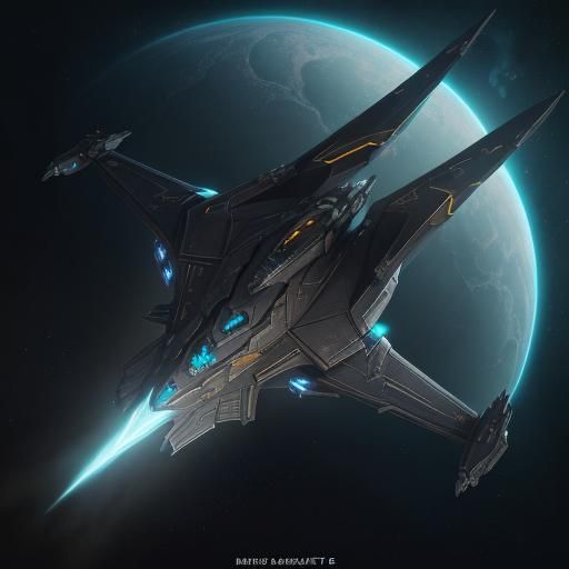 Romulan Valdore Warbird in Dark Chrome, Everspace 2