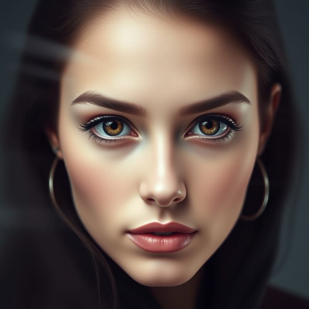 Dreamy Portrait of a Woman in Impressionistic Style