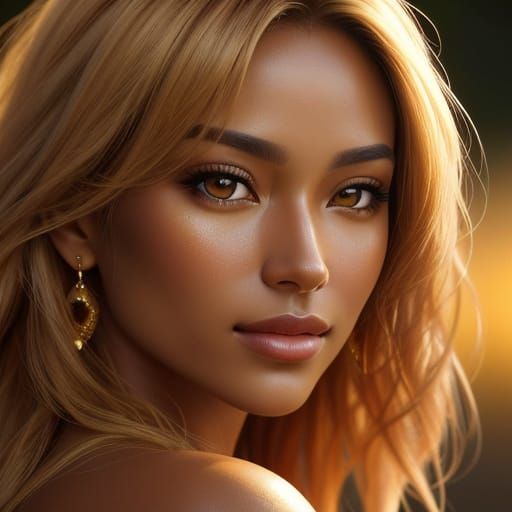 Golden Goddess in Warm Light