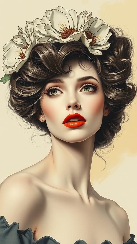 Ethereal Woman Portrait in Sepia Tones