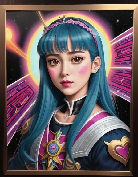 Posca Portrait: Prehistoric Meets Space Age